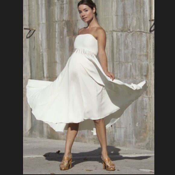 Nicole Maternity Dresses & Skirts - NICOLE Michelle Maternity Strapless Gown Dress